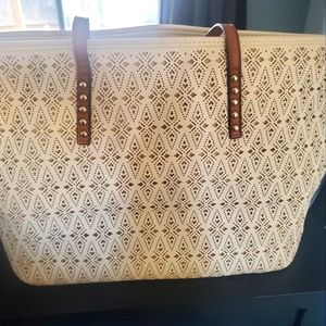 Aldo cream large tote